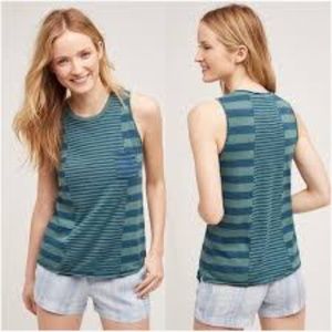 Anthropologie Stateside blue and green stripped ta